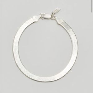 Loren Stewart XL Silver herringbone bracelet